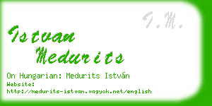 istvan medurits business card