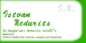 istvan medurits business card